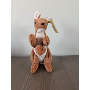 Ty Beanie Baby Pouch the Kangaroo Joey Style 4161 Brown Plush‎ Toy Sensory Kid